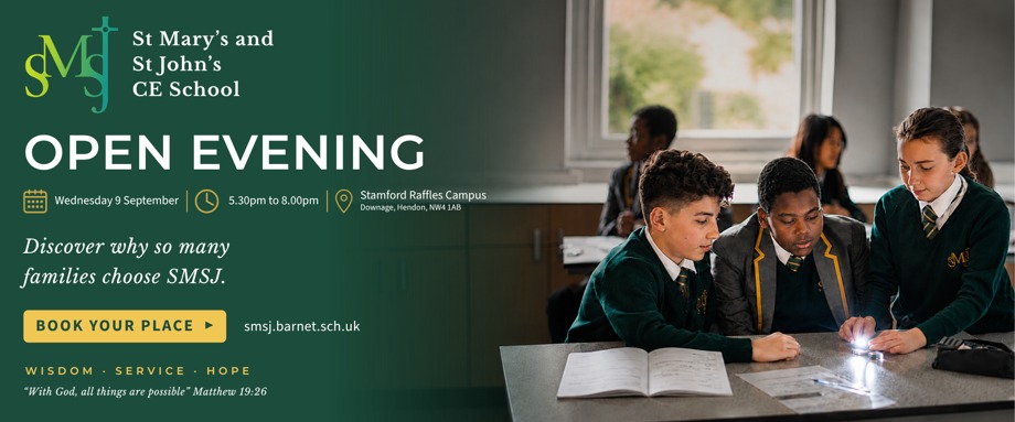 Open evening website banner 2026